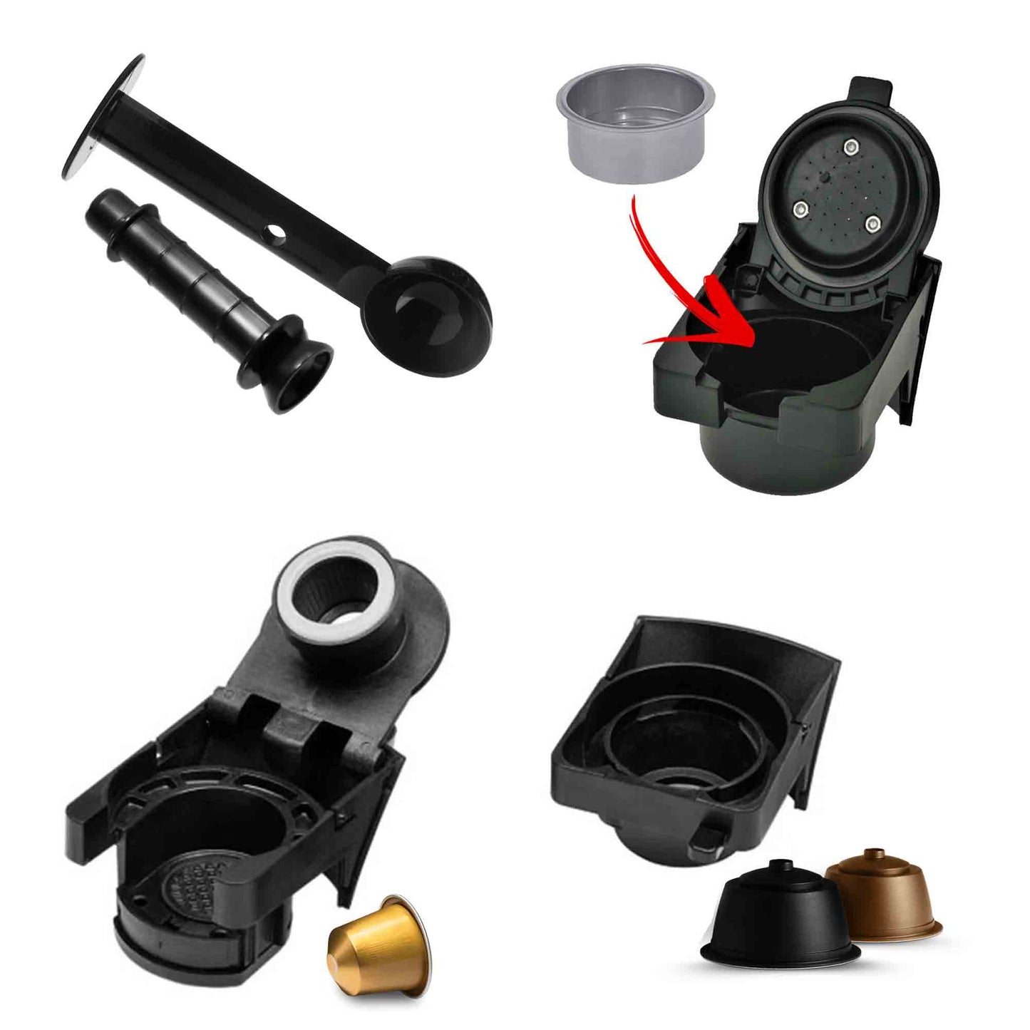 SOGO 3-IN-1-RED ESPRESSO MAKER