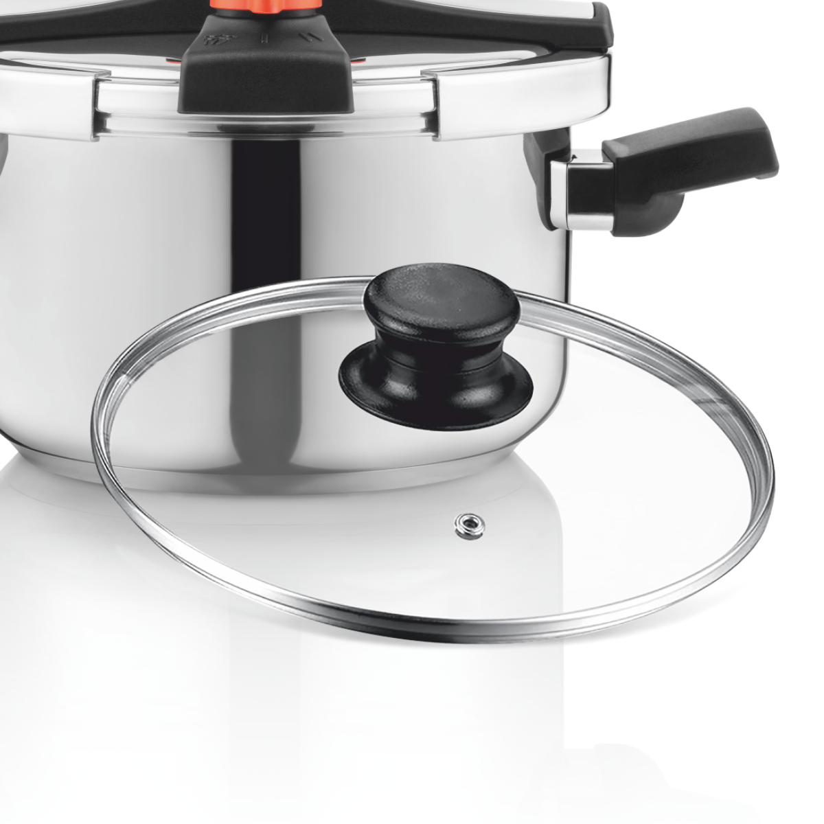 Pressure Cooker HAEGER Easy Cooker 2 in 1 – Diameter 22 cm, 6 Litres, Stainless Steel