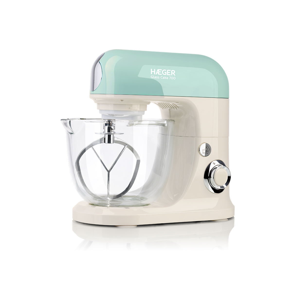 Mixer with Glass Bowl HAEGER Glass Cake 700 – 700W, Capacity 5L, 3 Whisk