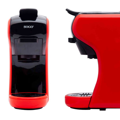SOGO 3-IN-1-RED ESPRESSO MAKER