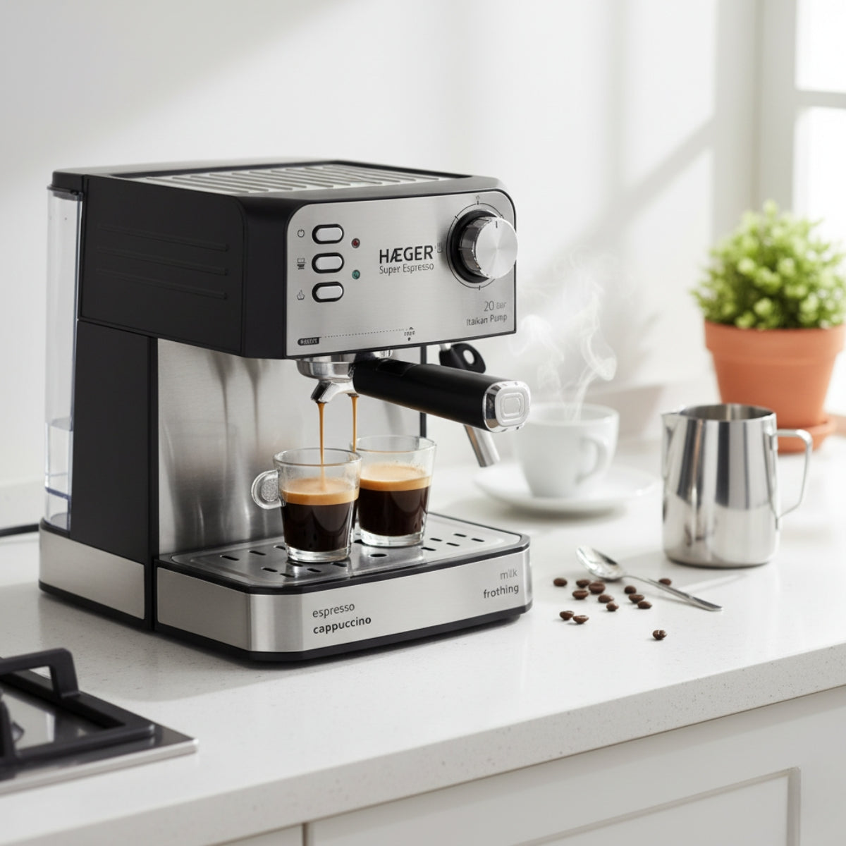 Expresso Coffee Machine HAEGER Super Expresso – 20 Bar, 850W