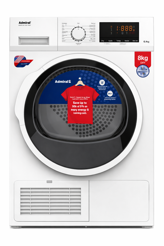 Admiral 8kg Heat Pump Dryer – White