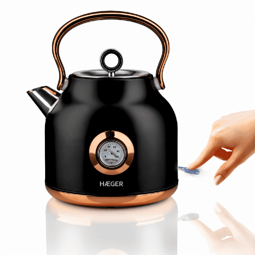 Electric kettle HAEGER ART DECO BLACK – Inox 1,7L 2200W