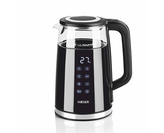 Digital Electric Kettle HAEGER Digiglass – 1.7L, 2200W