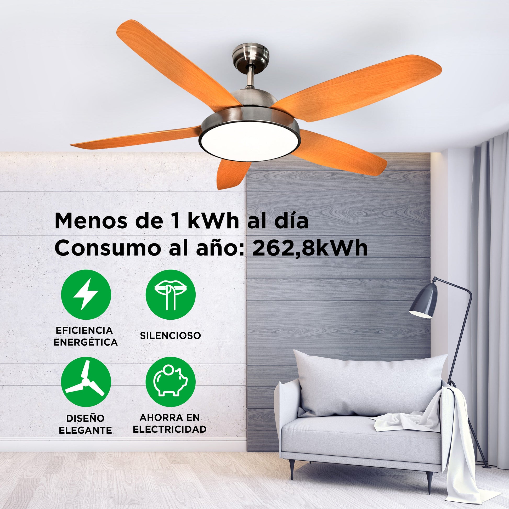 SOGO CEILING FAN WITH LIGHT 52″ 100W