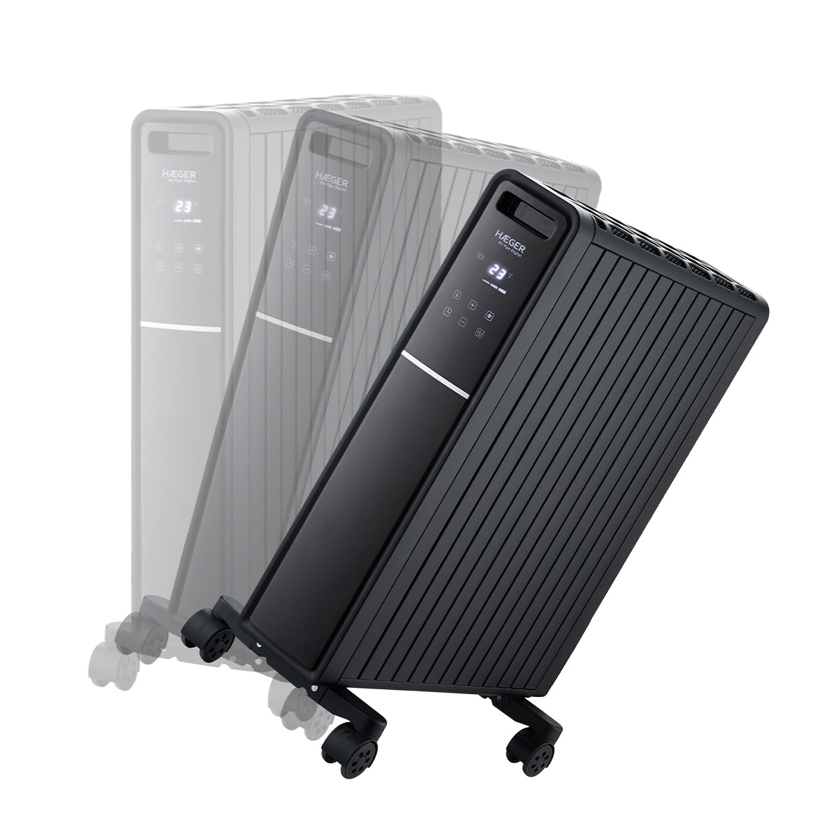 HAEGER Air Pipe Digital Thermal Emitter – 2000W, 4 Modes, Remote Control