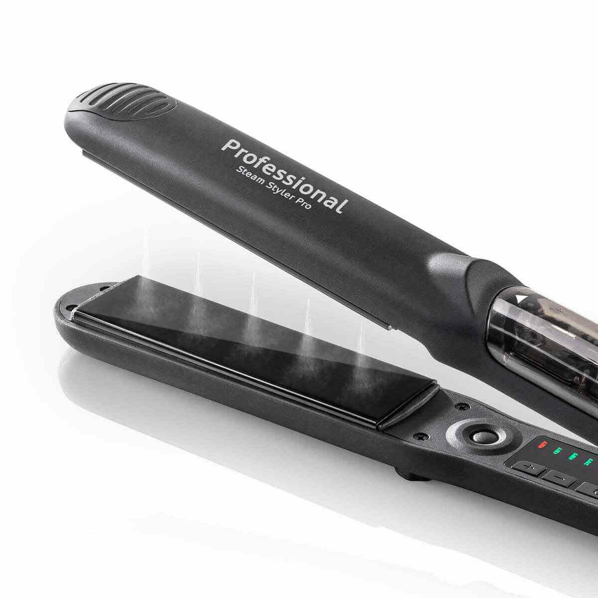 Hair Straightener HAEGER Steam Styler Pro – Steam System, Titanium, 140ºC to 230ºC
