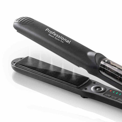 Hair Straightener HAEGER Steam Styler Pro – Steam System, Titanium, 140ºC to 230ºC