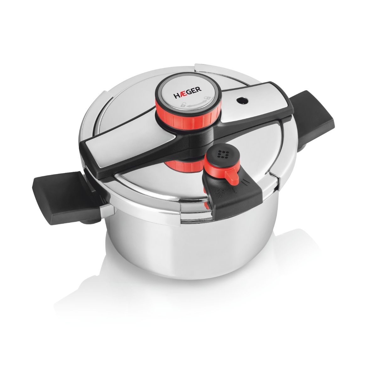 Pressure Cooker HAEGER Easy Cooker 2 in 1 – Diameter 22 cm, 6 Litres, Stainless Steel