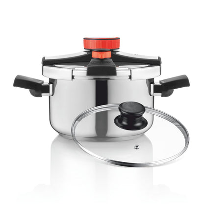 Pressure Cooker HAEGER Easy Cooker 2 in 1 – Diameter 22 cm, 6 Litres, Stainless Steel