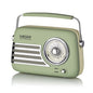 Radio FM Vintage HAEGER Retro Bluetooth – 40H Battery, AM/FM, USB, AUX, Bluetooh