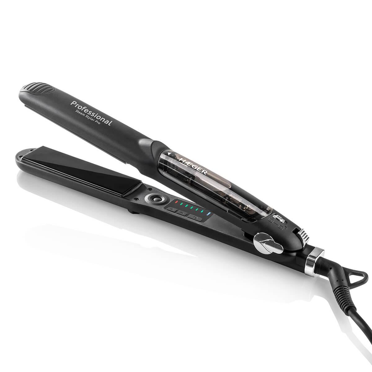 Hair Straightener HAEGER Steam Styler Pro – Steam System, Titanium, 140ºC to 230ºC