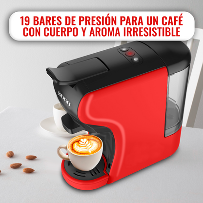 SOGO 3-IN-1-RED ESPRESSO MAKER