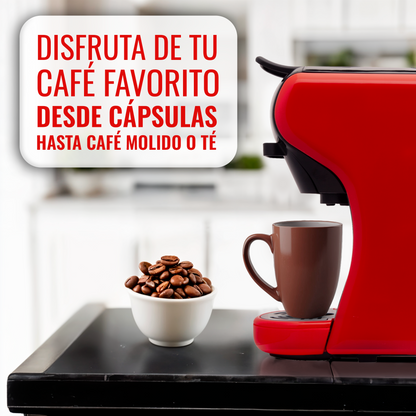 SOGO 3-IN-1-RED ESPRESSO MAKER