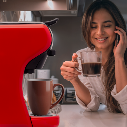 SOGO 3-IN-1-RED ESPRESSO MAKER